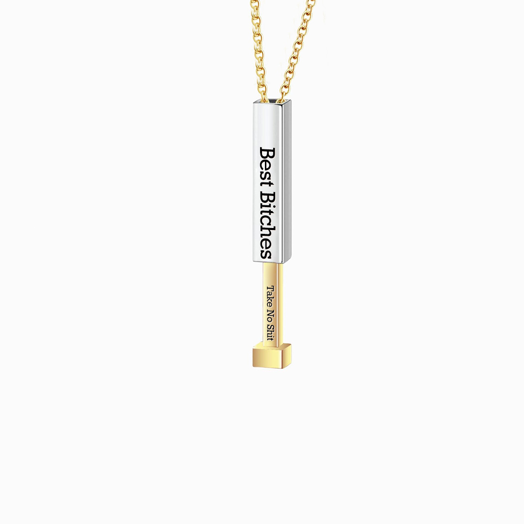 For Friend - Best Bitches Mantra Necklace