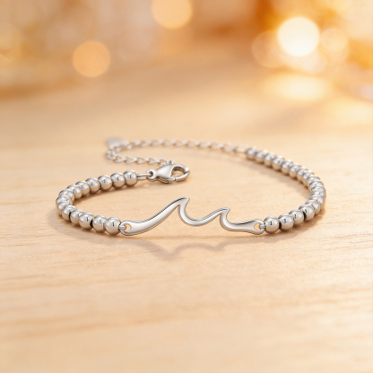 For Friends - Thank you for always being there wave Beaded Bracelet