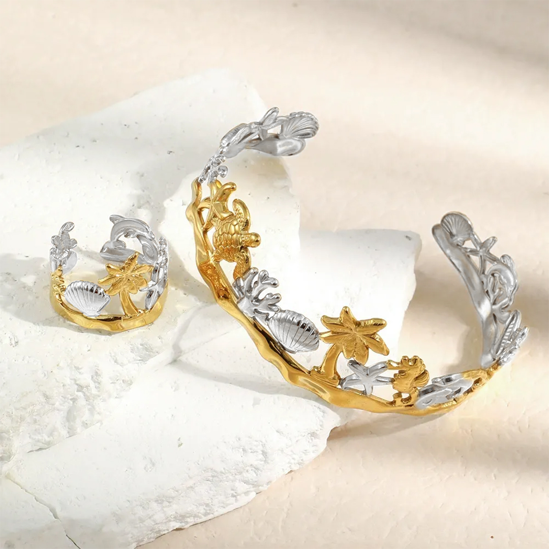 Slow Down And Breathe Ring And Bracelet