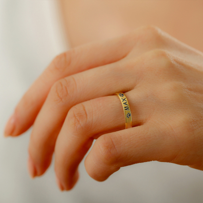 Personalized Pet Name Ring