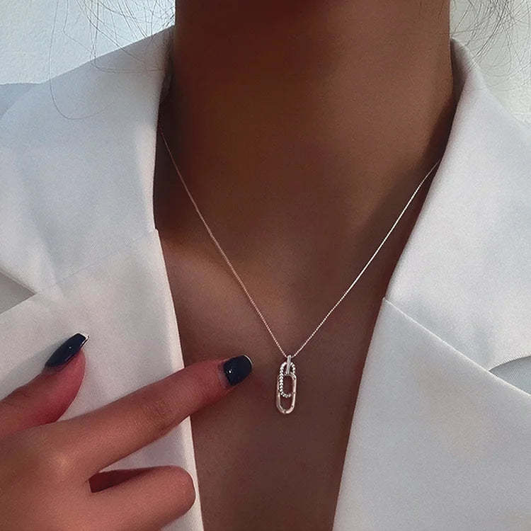 For Daughter - S925 We Are Forever Linked Together Circle Necklace