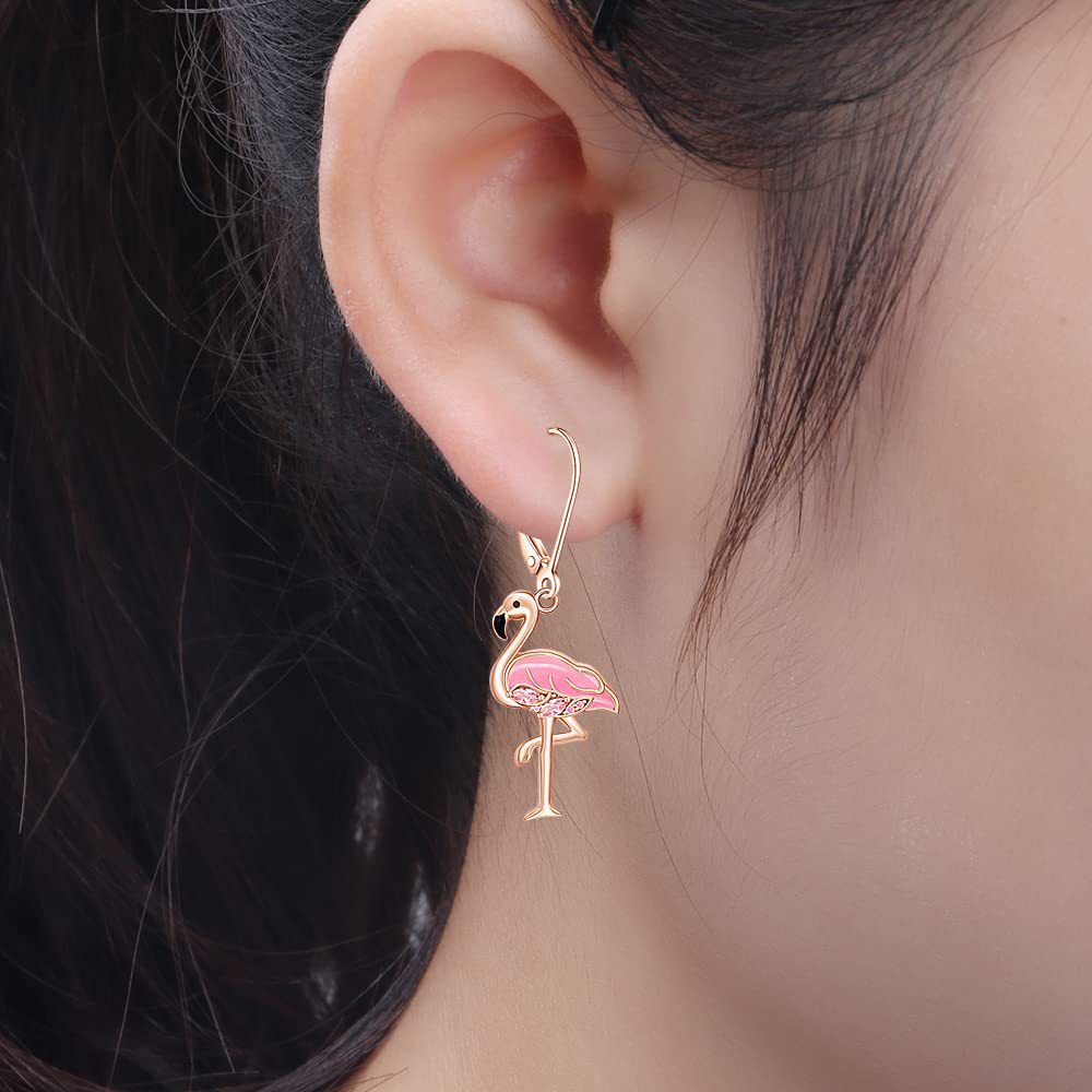 Flamingo Enamed Earrings