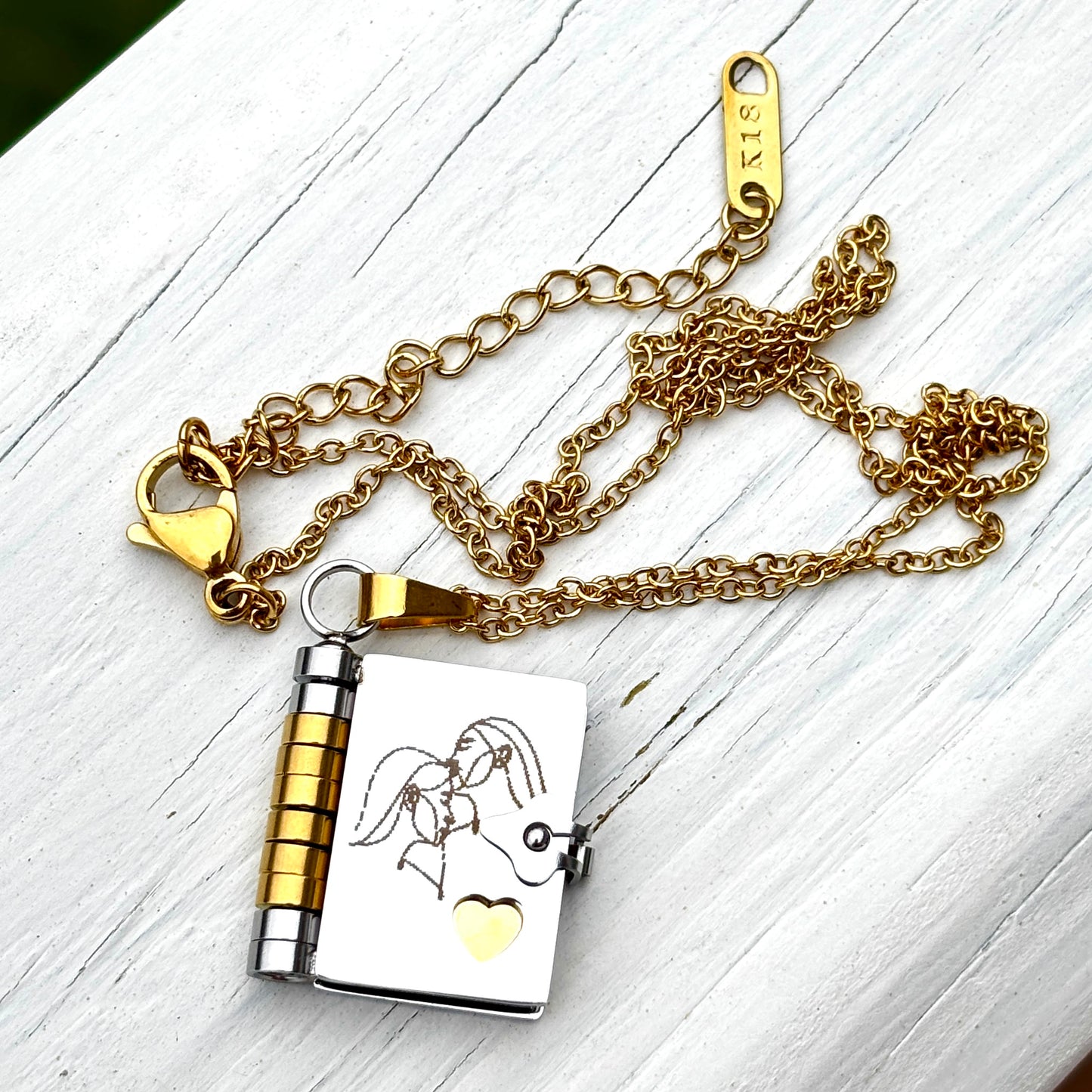 For Sisters- I Love You Sister Book Necklace