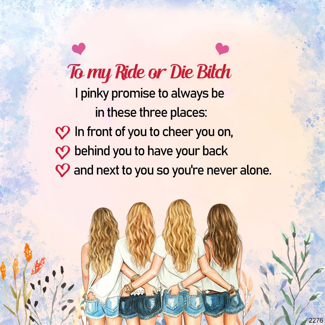 For Friend - To my Ride or Die Bitch Engraved Bead Bracelet