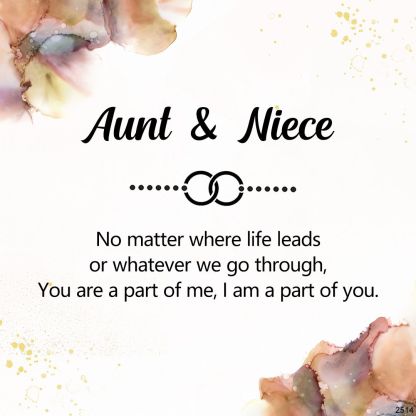 Aunt and niece are part of each other's hearts Custom Birthstones Bracelet