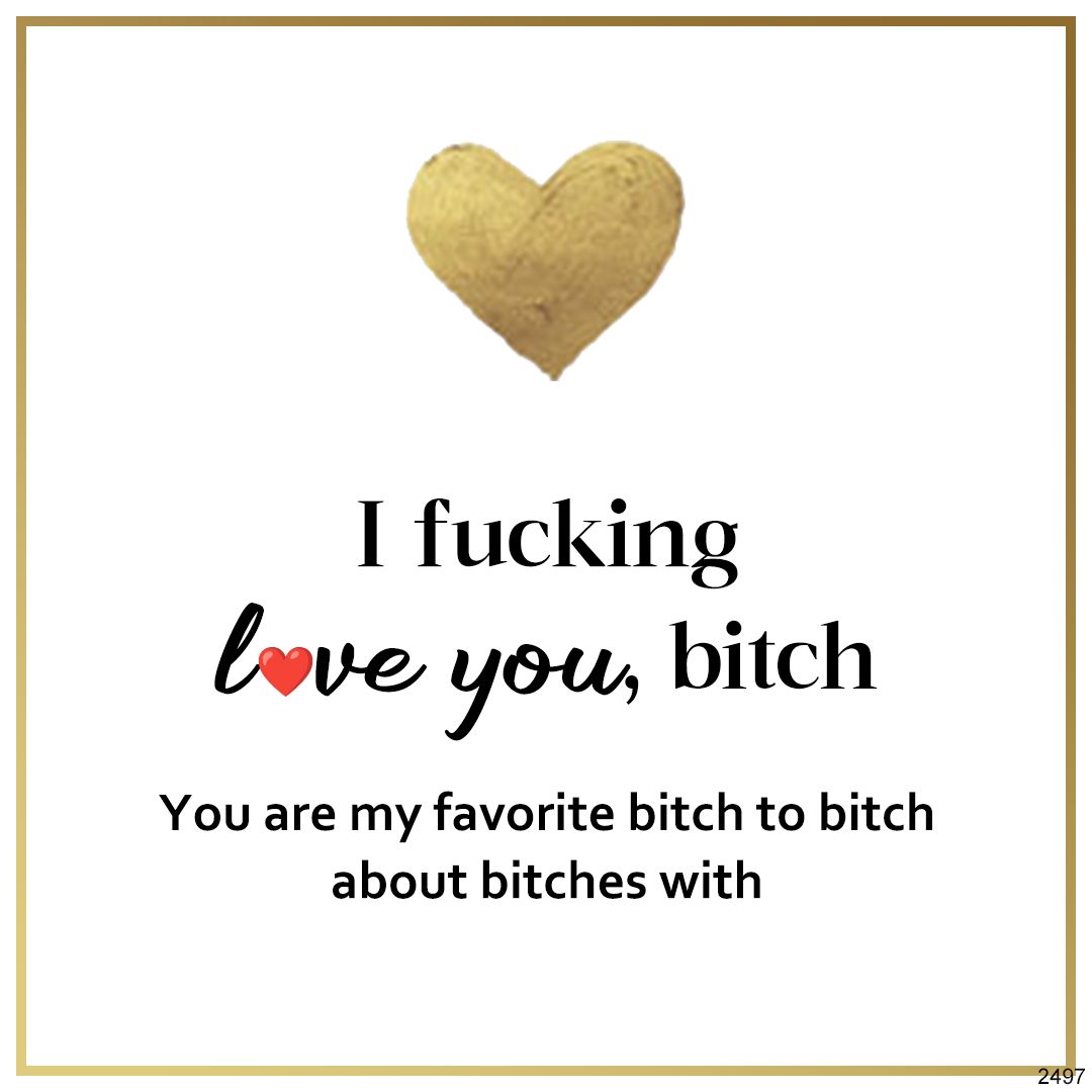For Friend - I Fucking Love You Double Hearts Custom Birthstones Bracelet