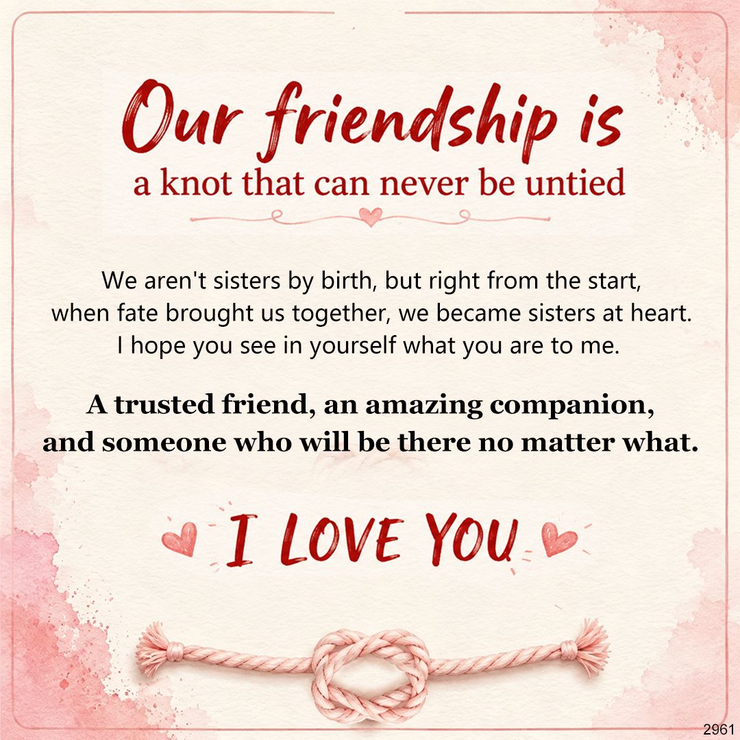 Our friendship is a knot that can never be untied Knot Bracelet