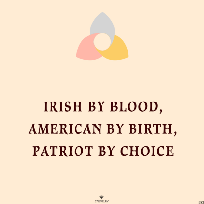 Irish By Blood American By Birth Patriot By Choice Celtic Knot Green Braided Bracelet