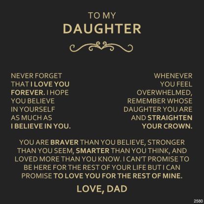 For Daughter - Never forget that I love you forever Engraved Heart Necklace