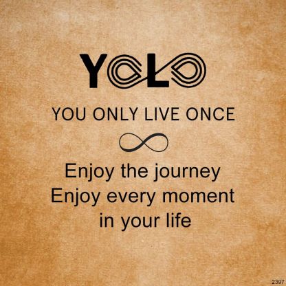 You only live once leather Infinity Bracelet