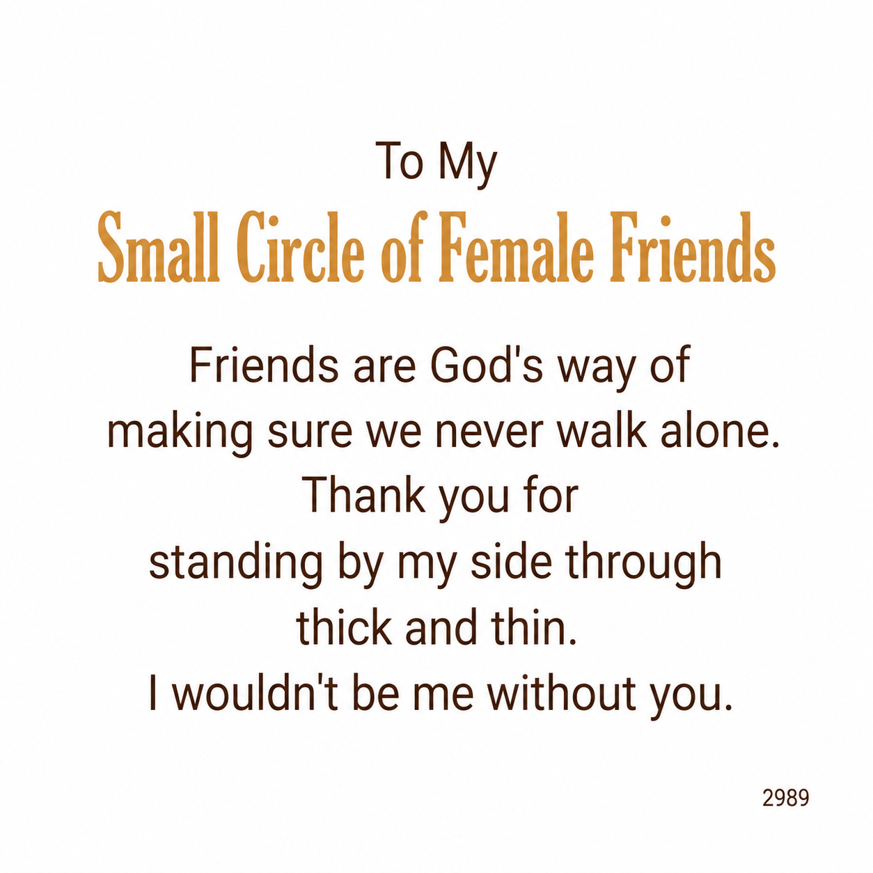 For Friends - Thank You for Standing by My Side Cross necklace