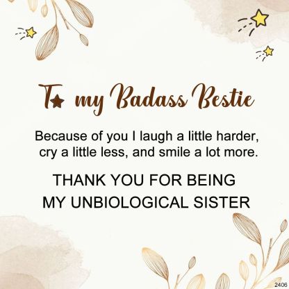 For Friend - Thank You For Being My Unbiological Sister Sister Star Pendant Necklace