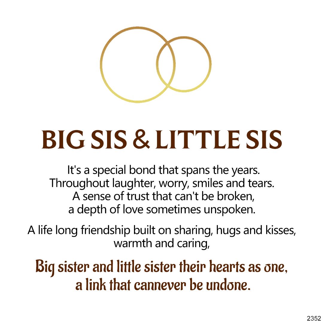For Sisters- Big Sister And Little Sister Their Hearts As One Necklace