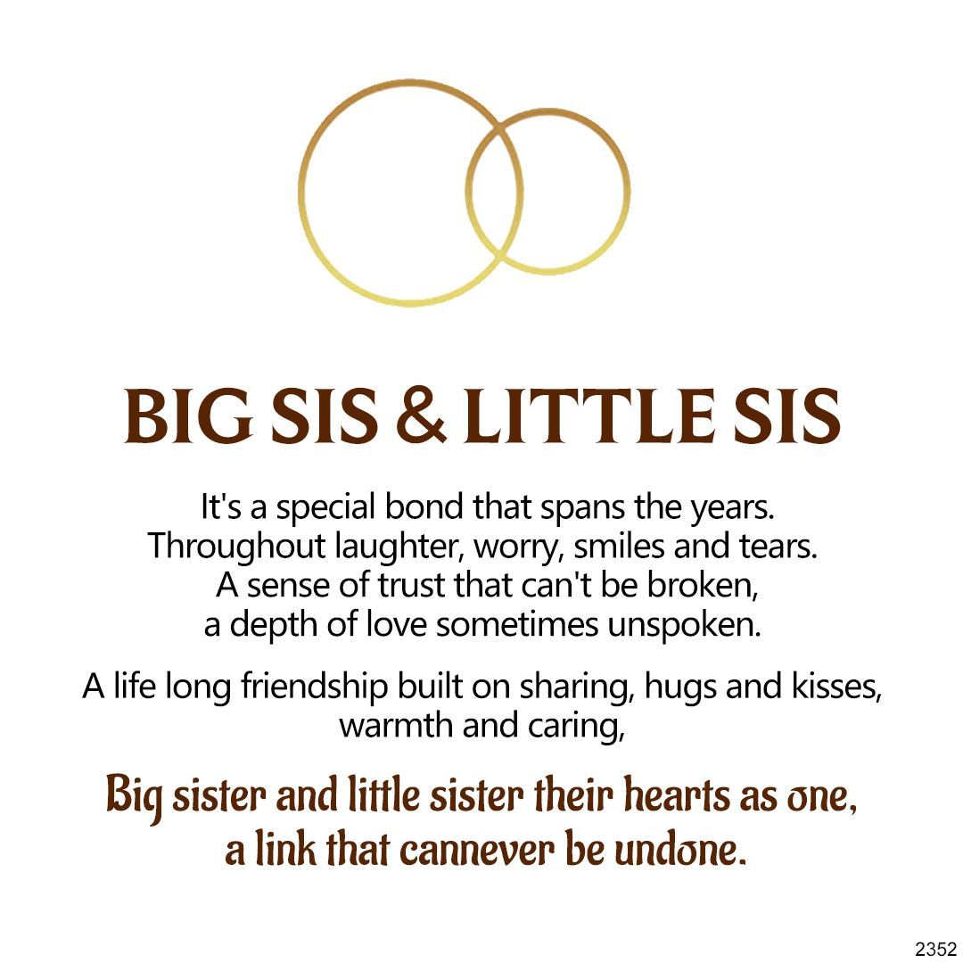 For Sisters- Big Sister And Little Sister Their Hearts As One Necklace
