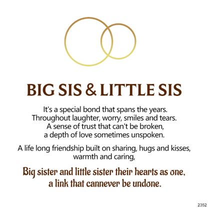 For Friend - Big Sis & Little Sis Double Hearts Custom Birthstones Bracelets