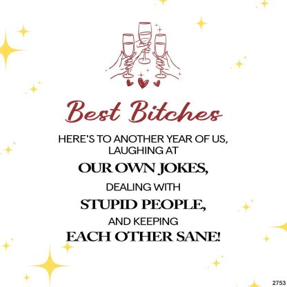 For Friend -  Here's to another year of us Customized Name Bead Bracelet