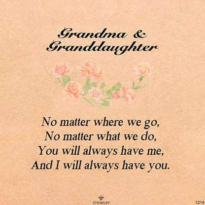 For Granddaughter- S925 You Will Always Have Me And I Will Always Have You Infinity Heart Necklace