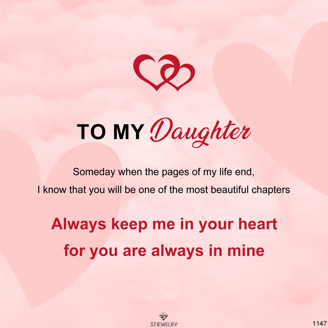 For Daughter- I will always keep me in your heart Infinity Bracelet