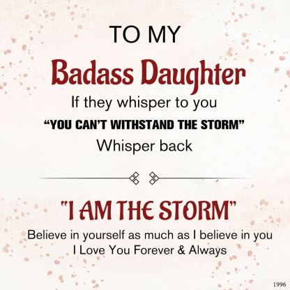 For Daughter - I AM THE STORM Blue Butterfly Crystal Bracelet