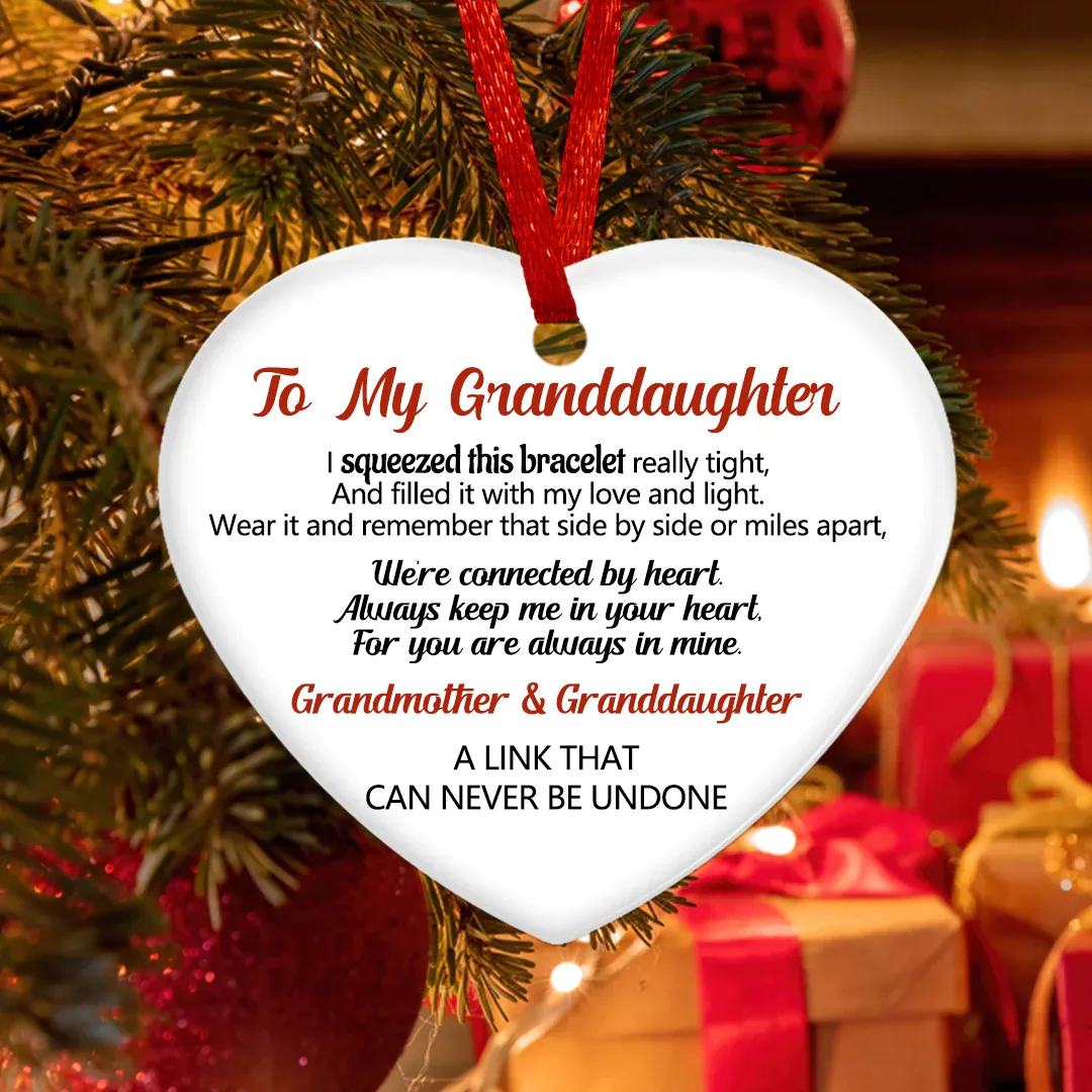 Grandmother And Granddaughter Love Christmas Pendant