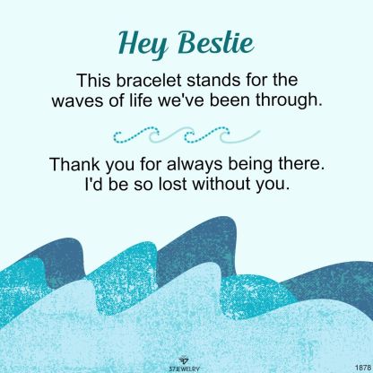 For Bestie - Thank you for always being there wave Beads Bracelet