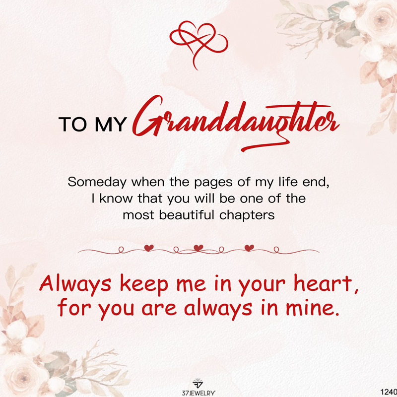 To my Granddaughter Infinity Love Bead Bracelet