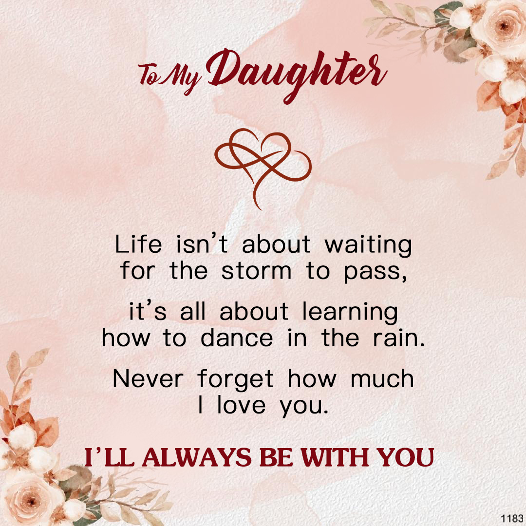 For Daughter - Life Is All About Learning How To Dance In The Rain Diamond Knot Bracelet