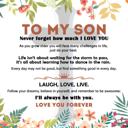 For Son - I Love You Forever and Always Vintage Bead Braided Bracelet