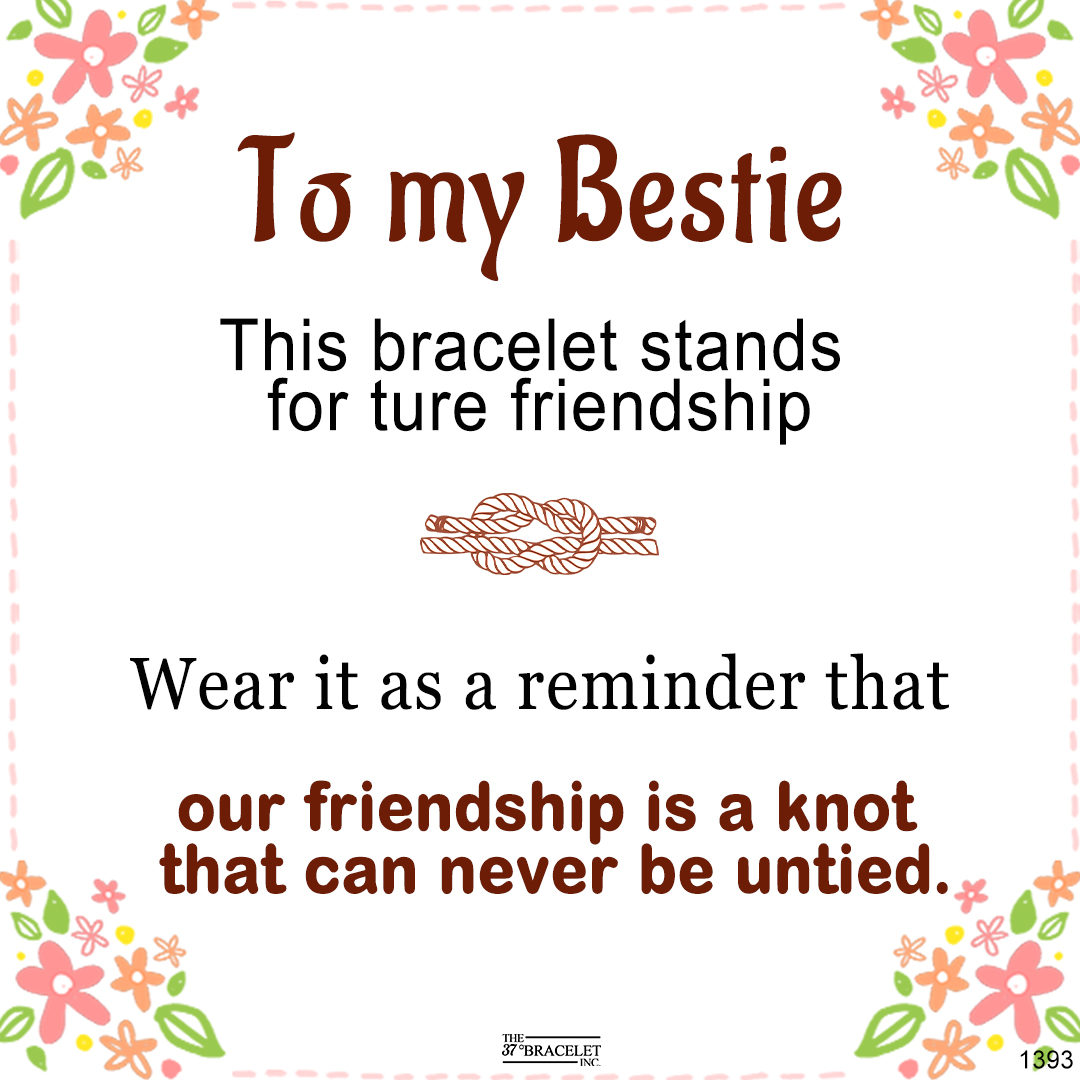 For Friends - Our Friendship Is A Knot Ceramic Bead Bracelet