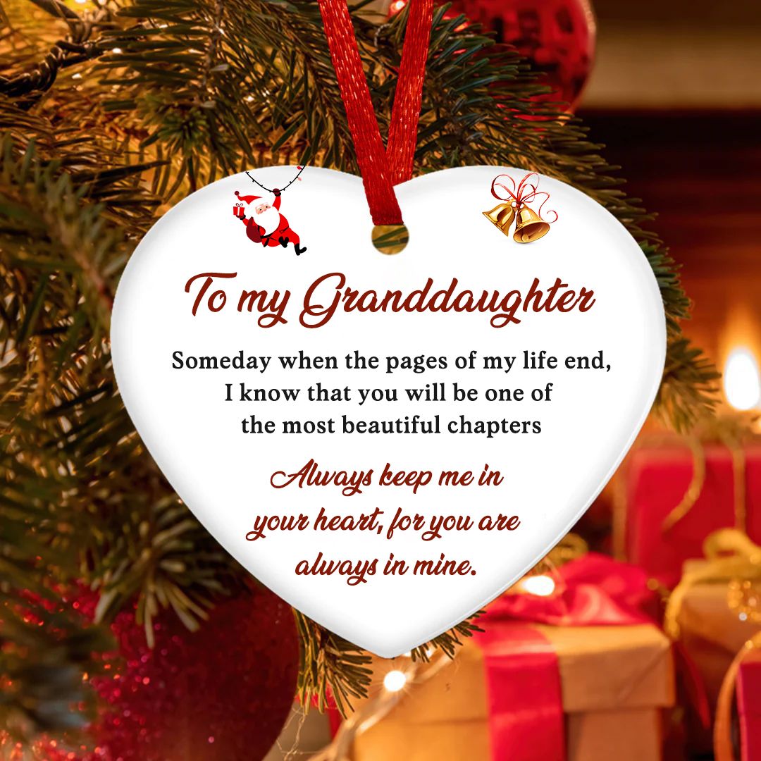 For Granddaughter - S925 Always Keep Me In Your Heart, For You Are Always In Mine Layered Heart Ring