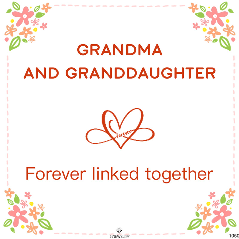 Grandmother And Granddaughter Forever Linked Together Custom Birthston