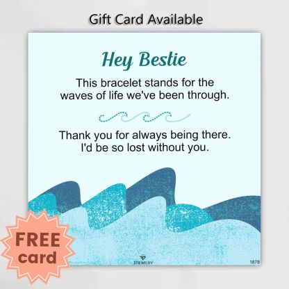 For Friends - Thank you for always being there wave Beaded Bracelet