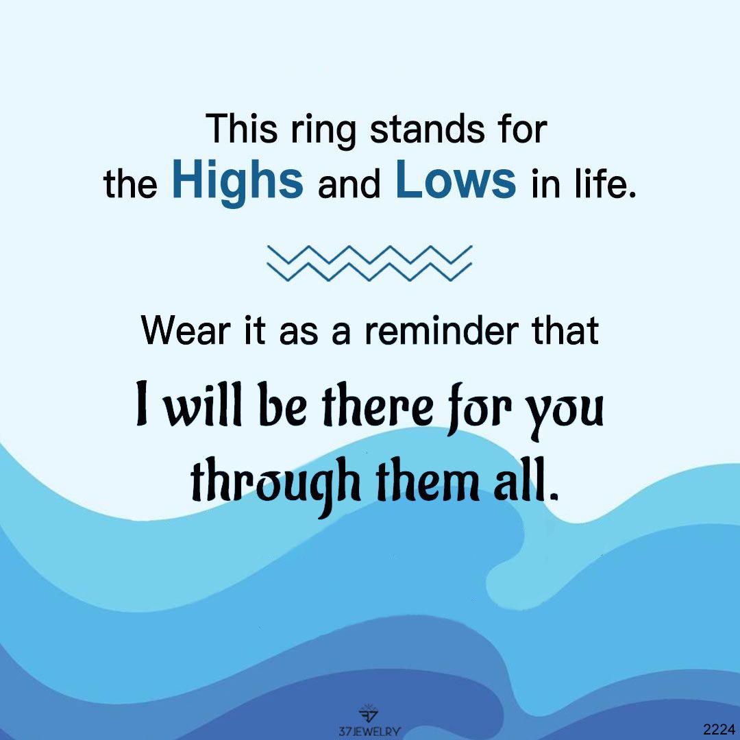 For Friends - I Will Be There For You Through Them All Wave Ring