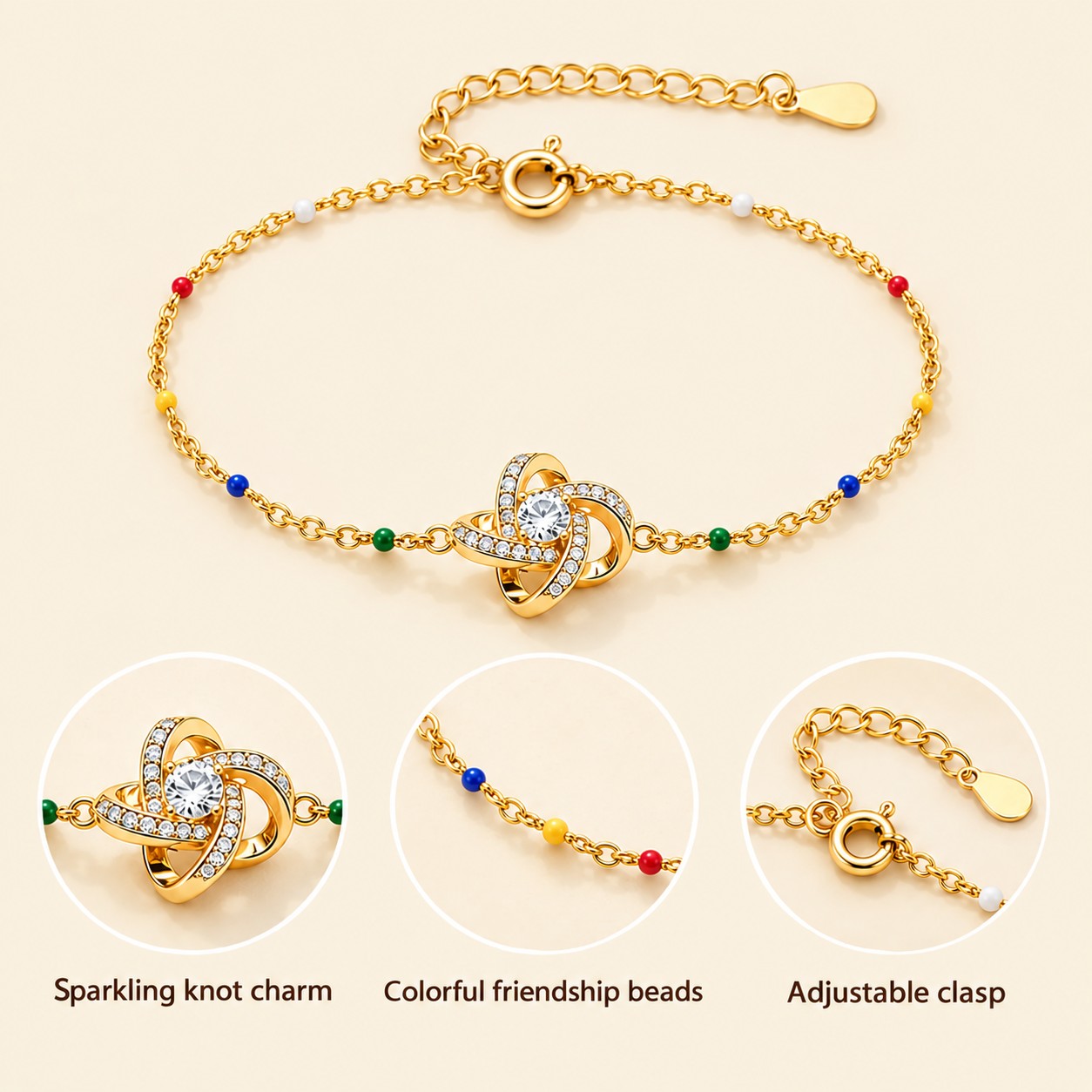 Our friendship is a knot that can never be untied Knot Bracelet