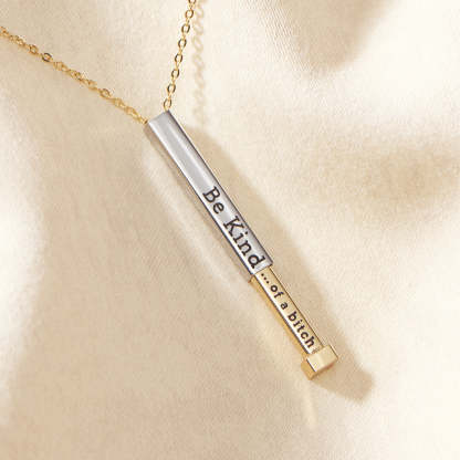 Be Kind... of a bitch Hidden Message Necklace