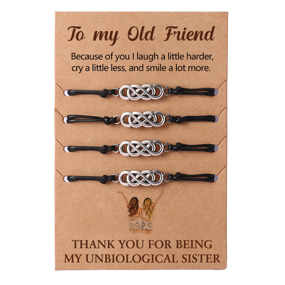 For Friend - Thank You For Being My Unbiological Sister Celtic Braided