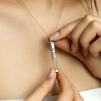 Be Kind... of a bitch Hidden Message Necklace