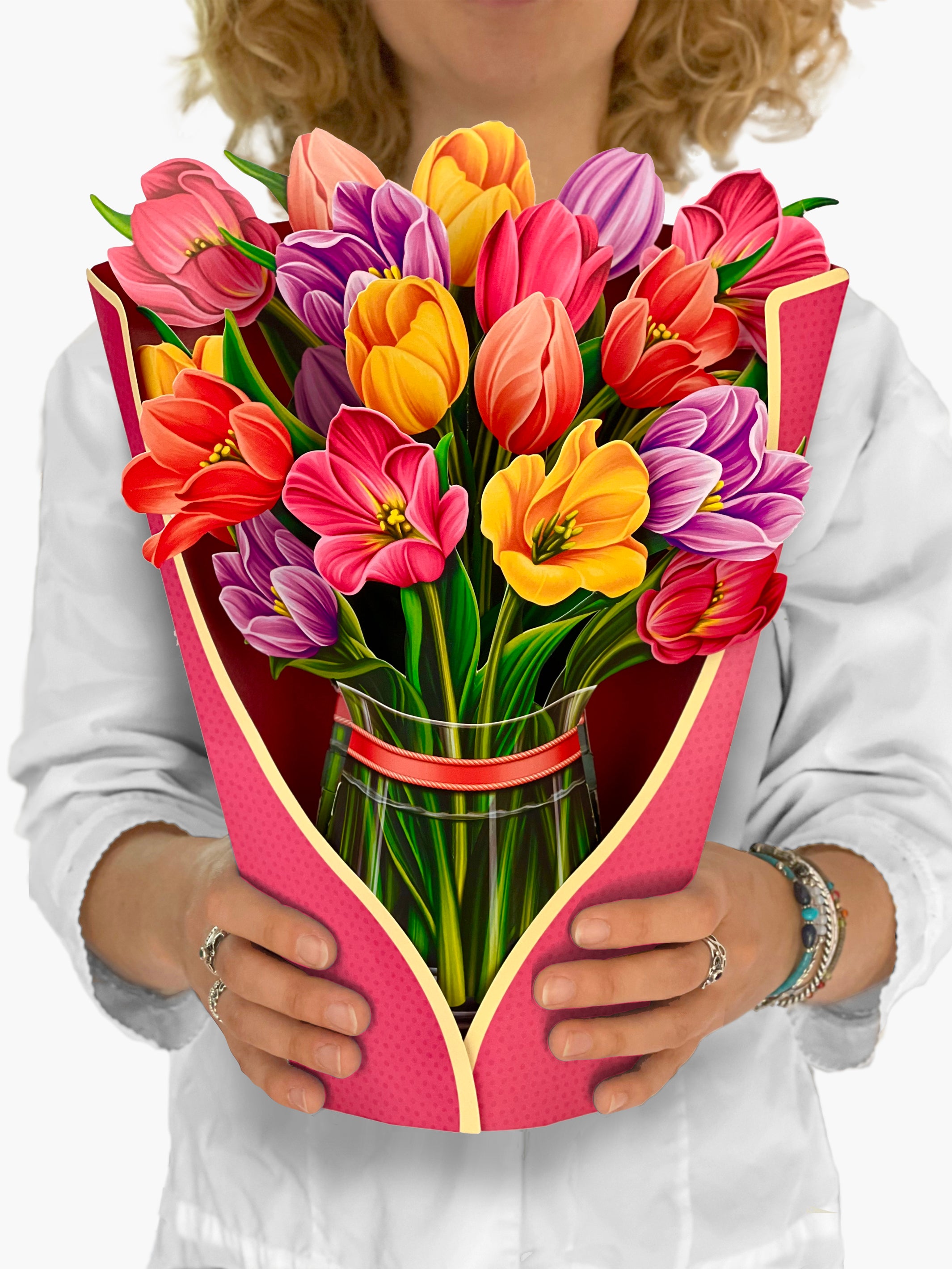 Festive Tulips Pop-Up Gift Card