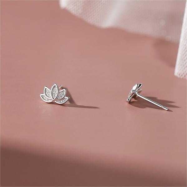 Dainty Lotus Earrings