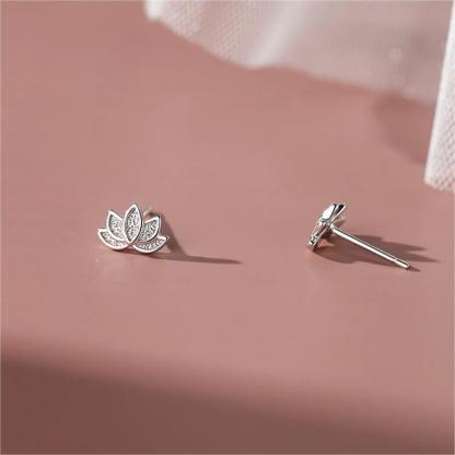Dainty Lotus Earrings