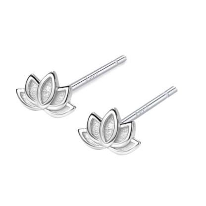Dainty Lotus Earrings