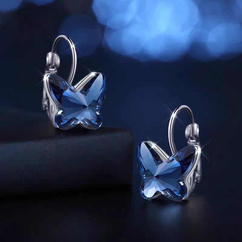 All You Have To Do Is Fly Blue Butterfly Crystal Bracelet