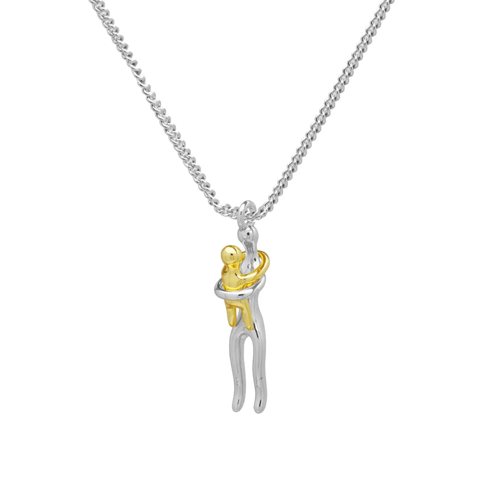 Mother and Daughter Hug Necklace