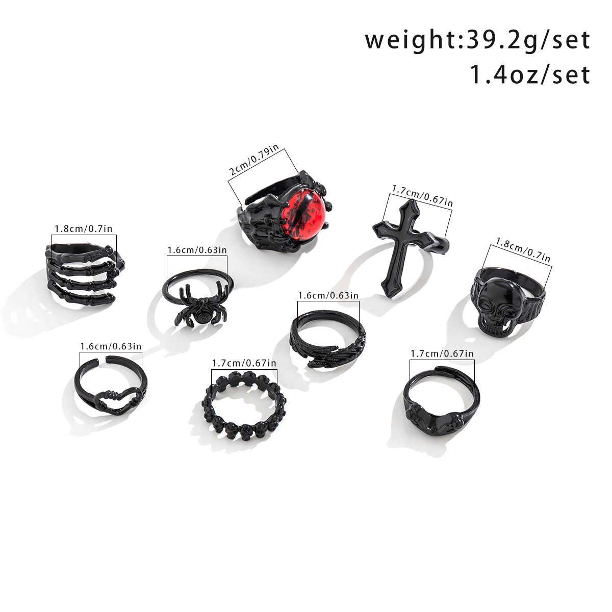 Spider Cross Ring Set