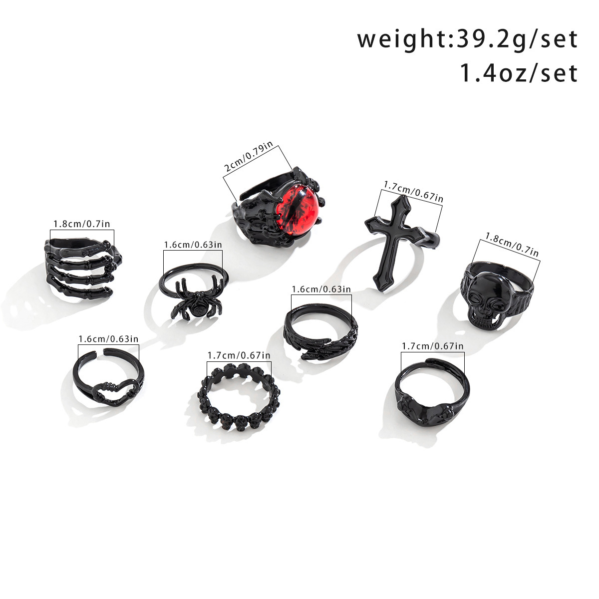 Spider Cross Ring Set