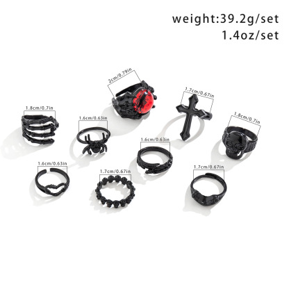 Spider Cross Ring Set