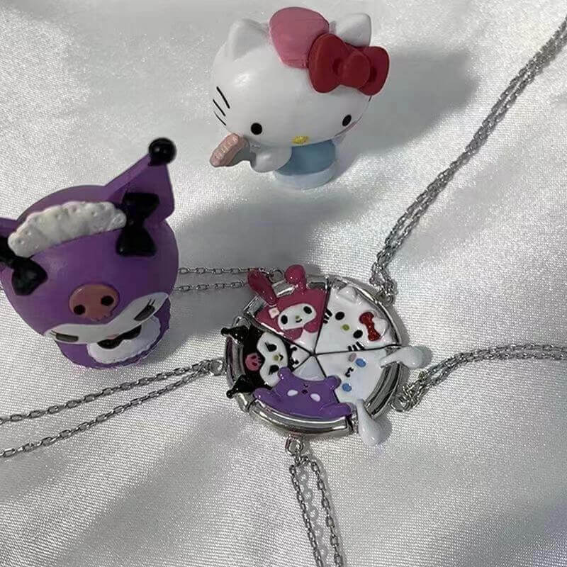 5 Best Friends Saniro BFF Pizza Necklace Set for 5 Besties