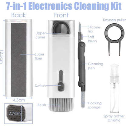 7-in-1 Keyboard Cleaning Kits Airpods Cleaner Headset Cleaner Pen Laptop Screen Cleaning Bluetooth Earphones Cleaning Kit