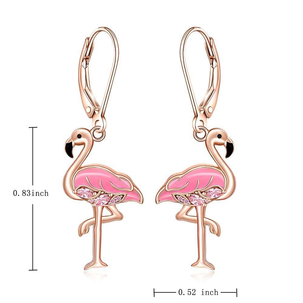 Flamingo Enamed Earrings