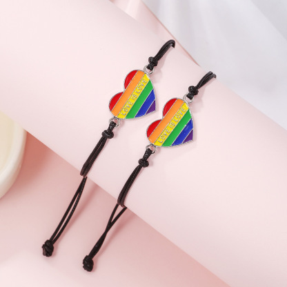 Love is Love Heart Rainbow Card Bracelet